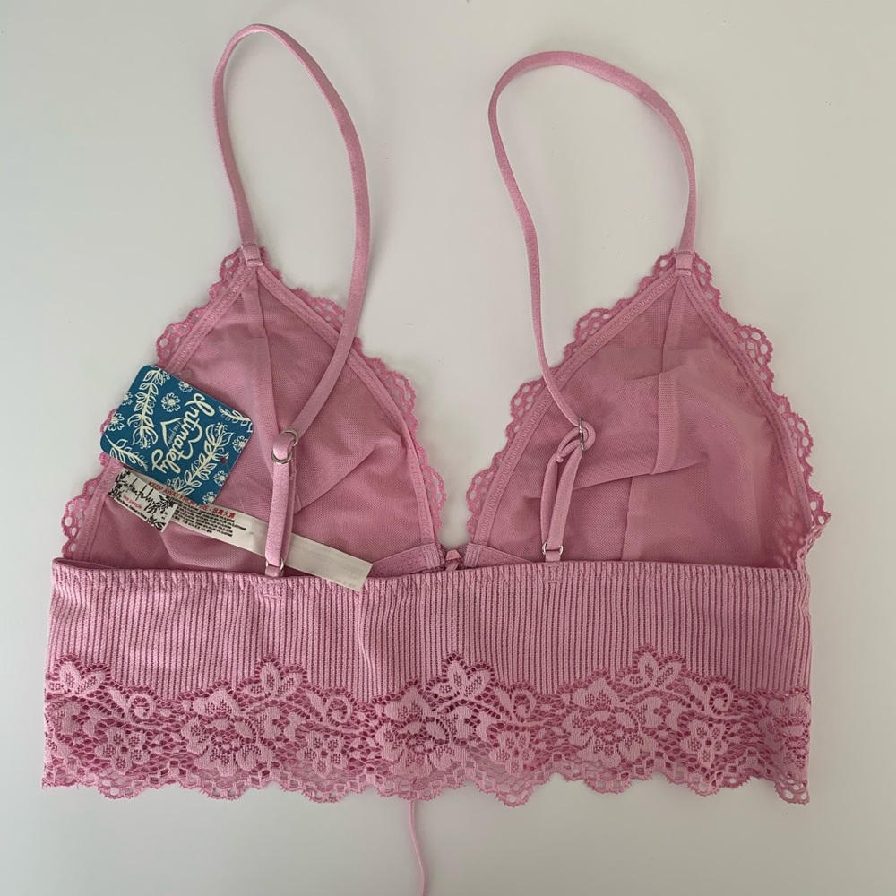 NEW free people Caroline bralette S lilac - Picture 4 of 4